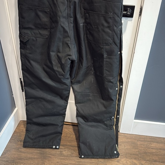 CARHARTT Extremes Arctic Biberall Bib Overalls Black 40 x 32 Excellent - Picture 8 of 9